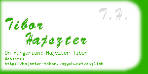 tibor hajszter business card